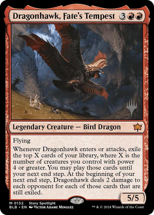 0132 Dragonhawk, Fate's Tempest M Promo Pack: Bloomburrow