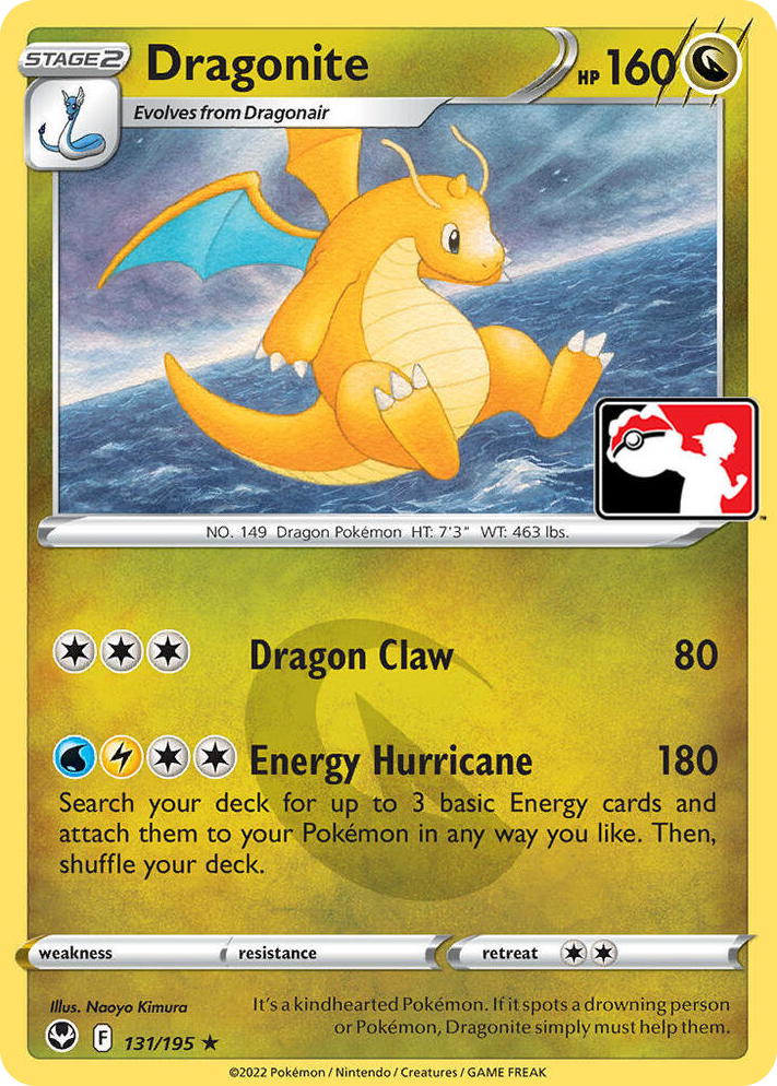 0131 Dragonite Rare Prize Pack Series Cards