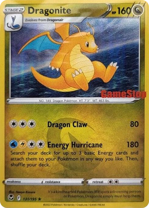 0131 Dragonite - 131/195 (Gamestop Exclusive) Promo Miscellaneous Cards & Products