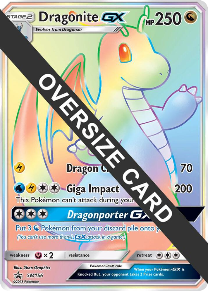 SM156 Dragonite GX - SM156 Promo Jumbo Cards