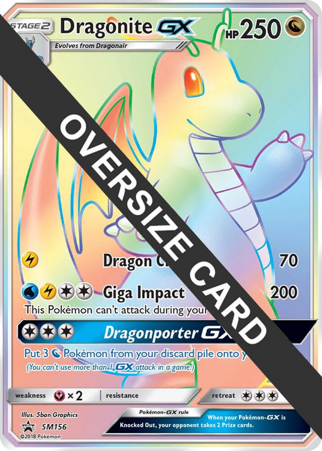 SM156 Dragonite GX - SM156 Promo Jumbo Cards
