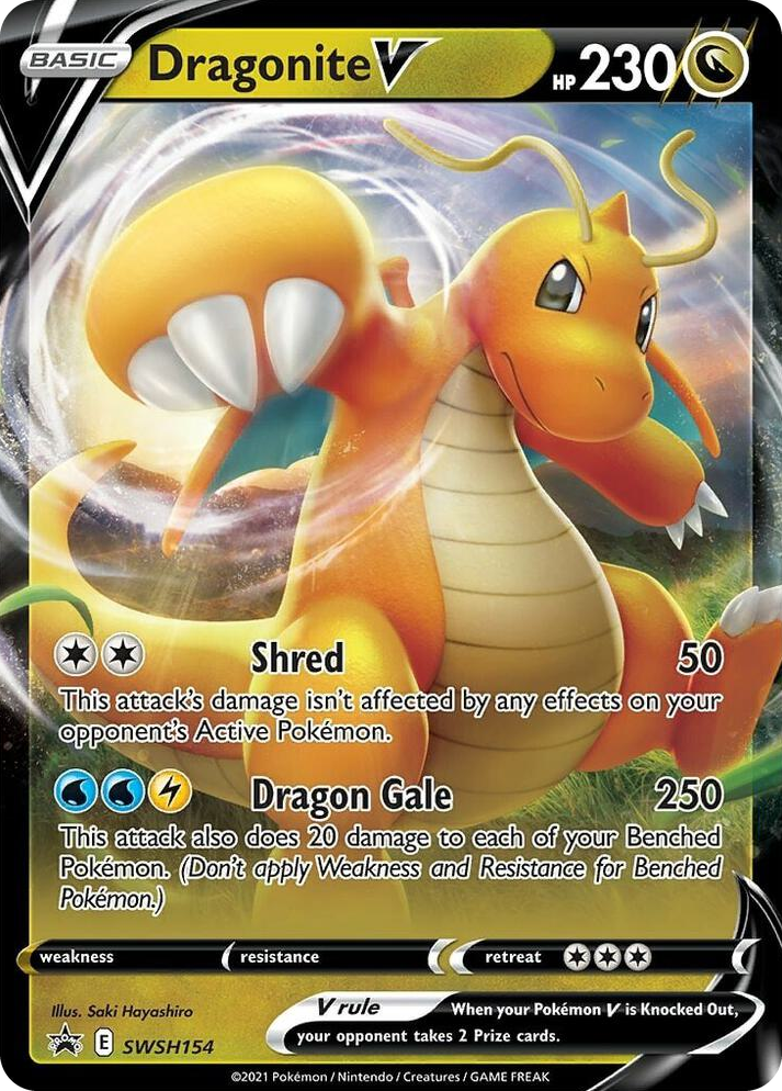 0154 Dragonite V - SWSH154 Promo Sword & Shield Promo Cards