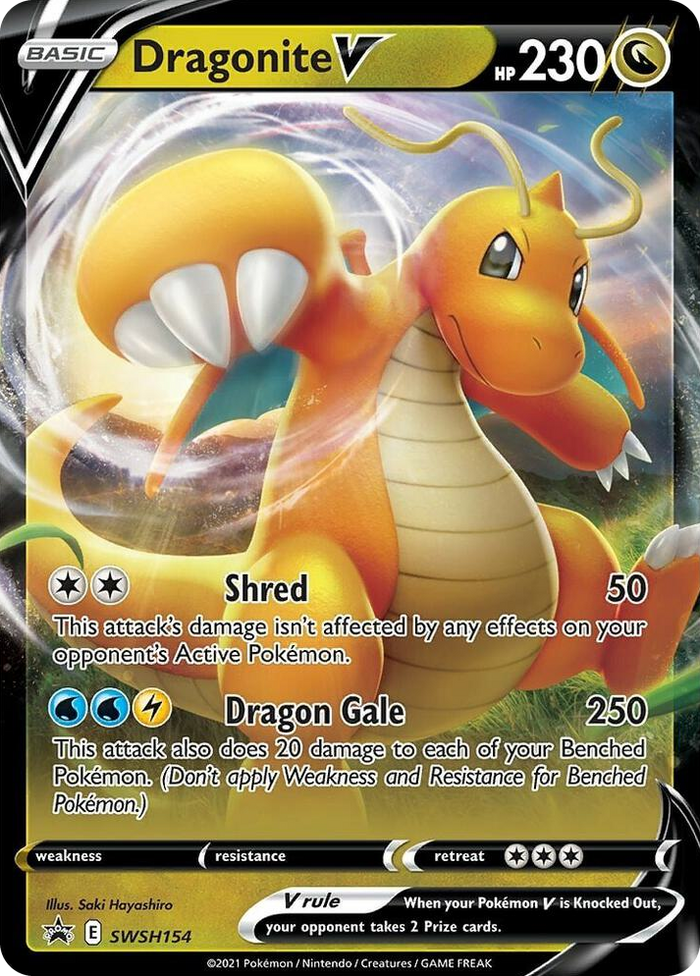 0154 Dragonite V - SWSH154 Promo Sword & Shield Promo Cards