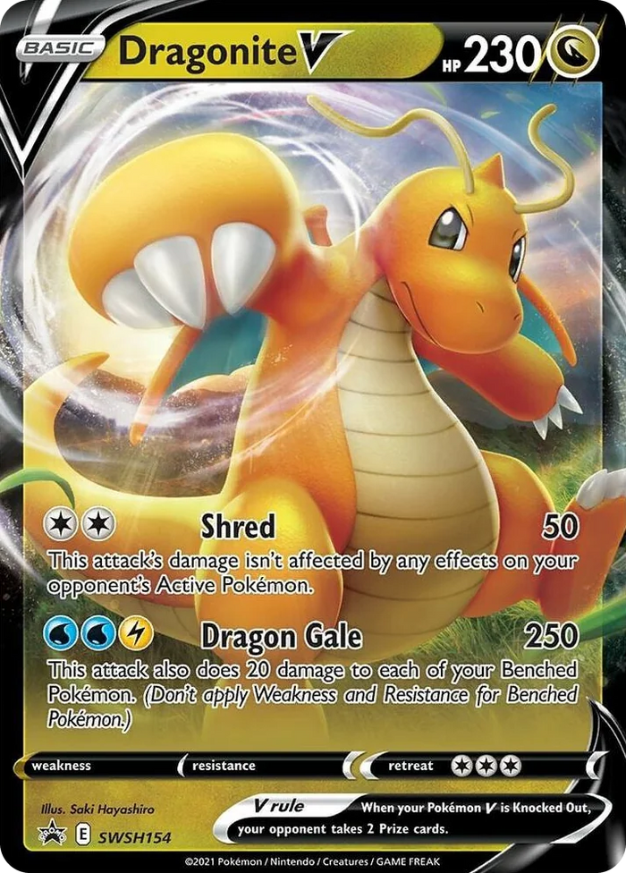 0154 Dragonite V - SWSH154 Promo Sword & Shield Promo Cards