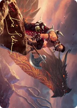0032 Dragonkin Berserker Art Card (Gold-Stamped Signature) S Art Series: Kaldheim