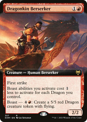 0357 Dragonkin Berserker (Extended Art) R Kaldheim