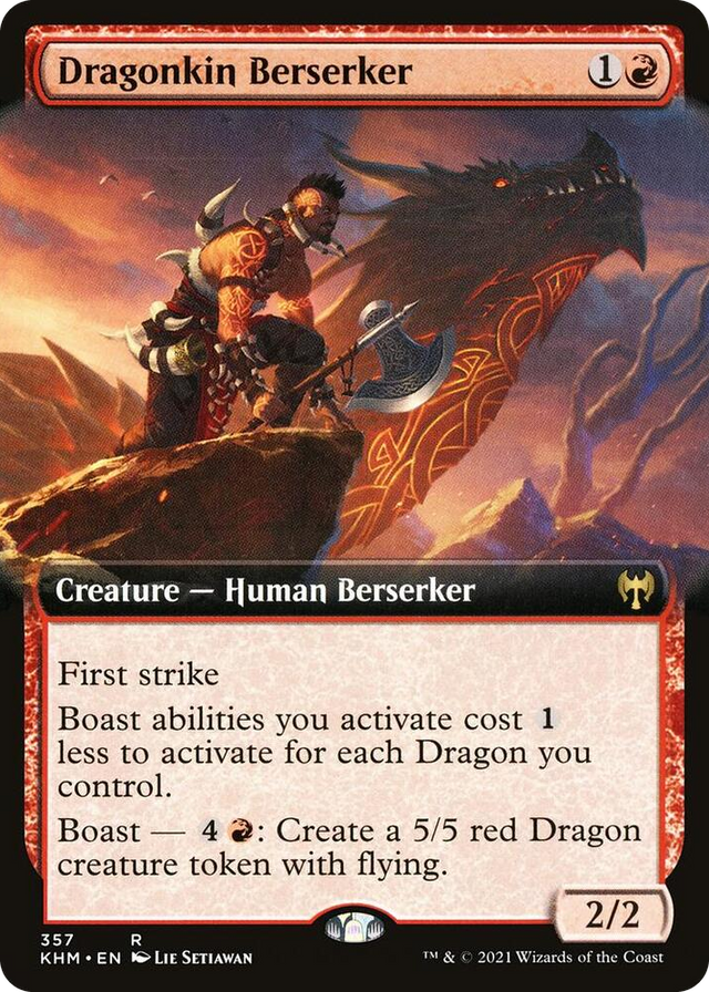 0357 Dragonkin Berserker (Extended Art) R Kaldheim