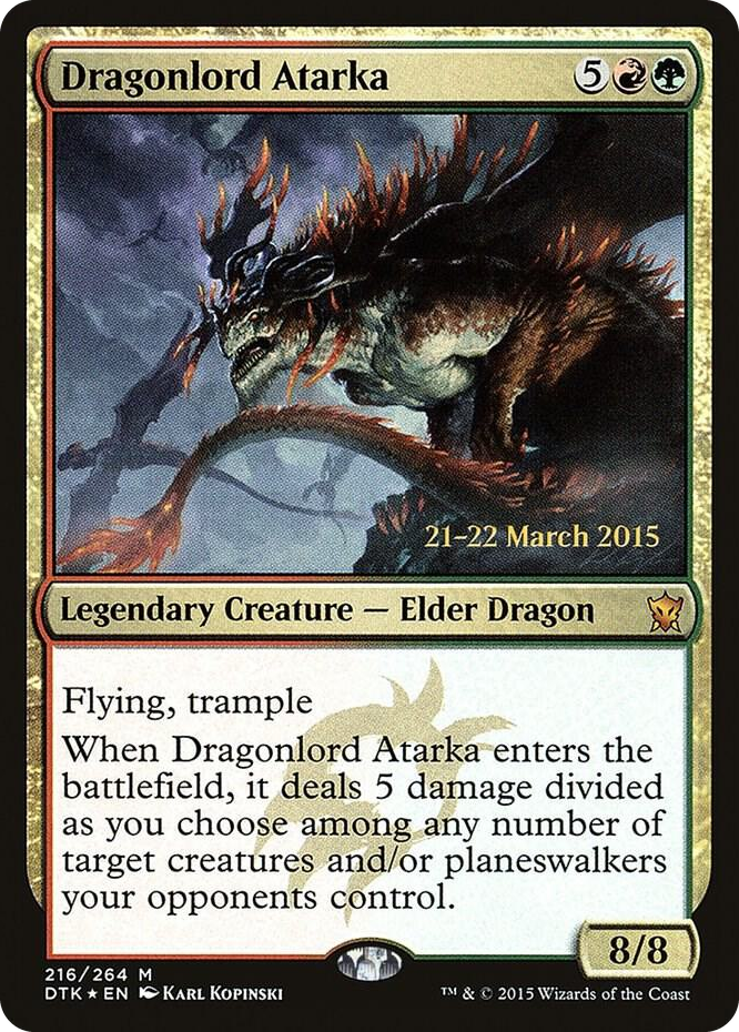 Dragonlord Atarka #216 M - Prerelease Cards Pokemon card