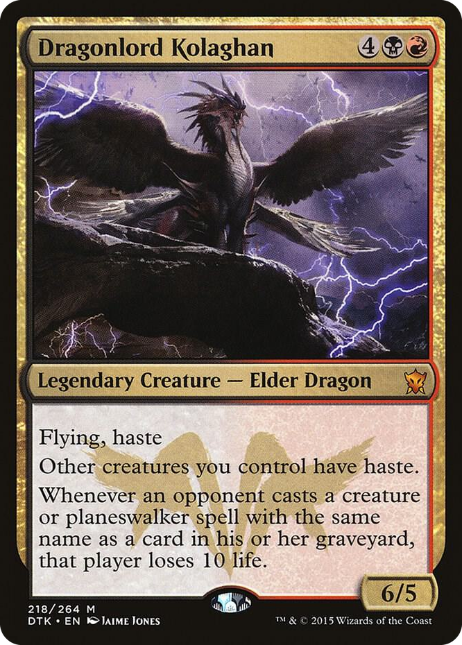 0218 Dragonlord Kolaghan M Dragons of Tarkir
