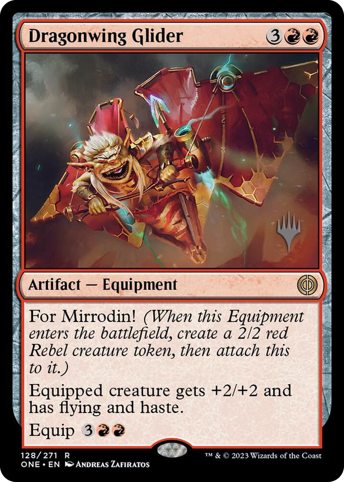 Dragonwing Glider #128 R - Promo Pack: Phyrexia: All Will Be One Pokemon card