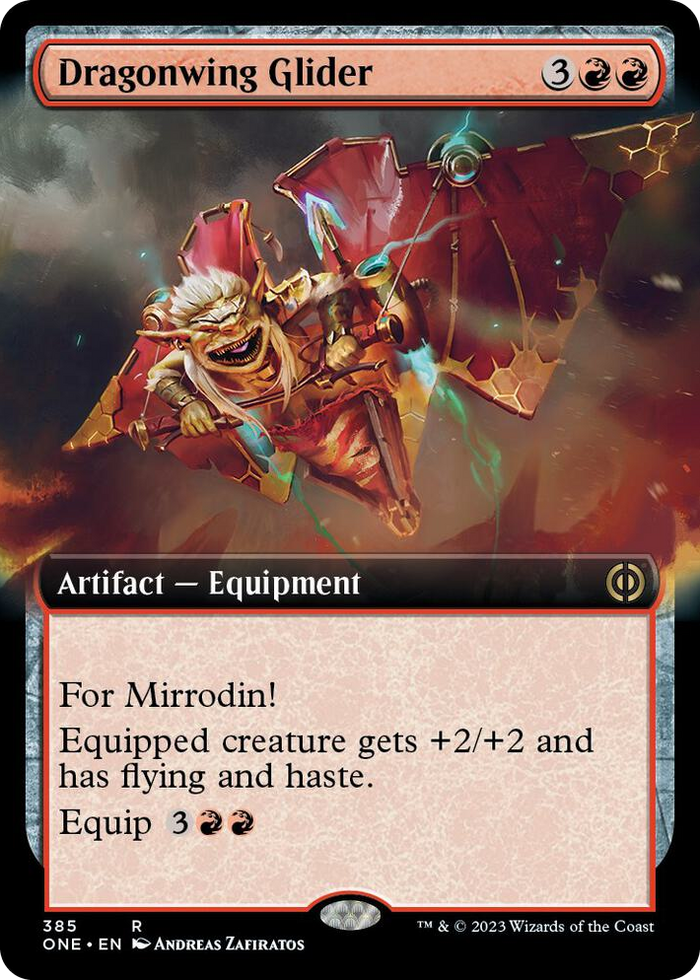 Dragonwing Glider (Extended Art) #385 R - Phyrexia: All Will Be One Pokemon card