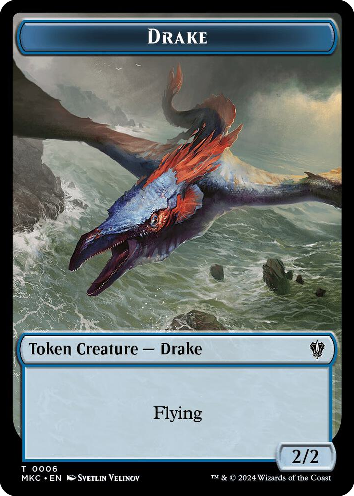 0006 Drake // Cat Double-Sided Token T Commander: Murders at Karlov Manor