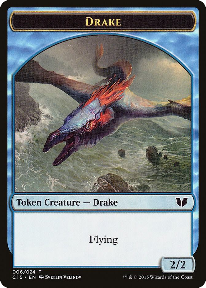 Drake // Elemental (020) Double-Sided Token #6 T - Commander 2015 Pokemon card