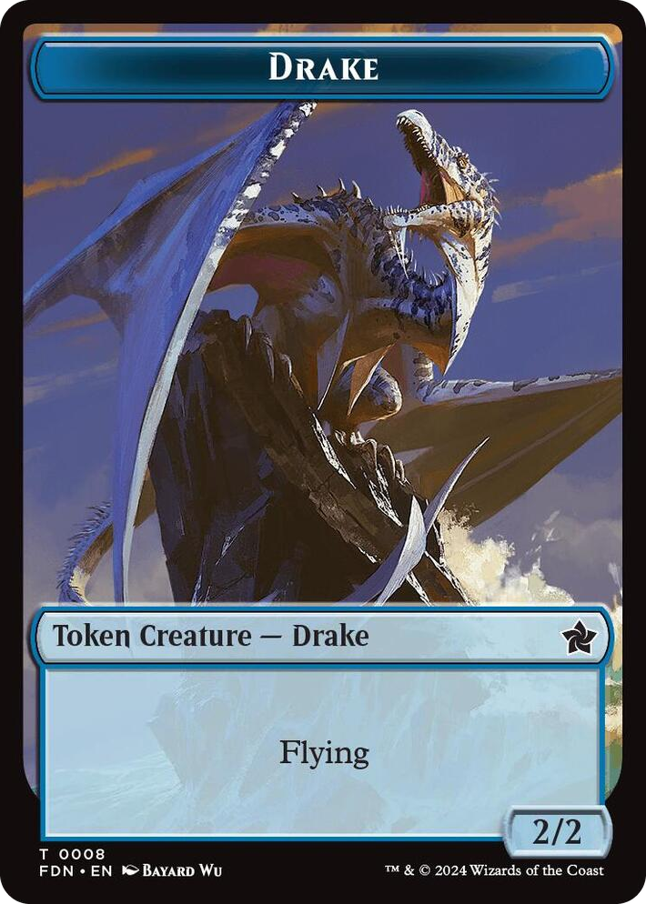 0008 Drake // Goblin Doubled-Sided Token T Foundations