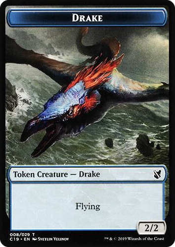 0008 Drake // Human Double-Sided Token T Commander 2019
