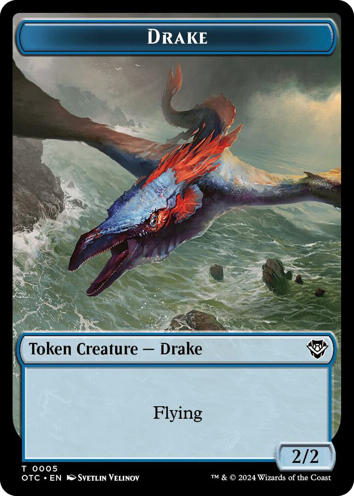 0005 Drake // Soldier (0026) Double-Sided Token T Commander: Outlaws of Thunder Junction