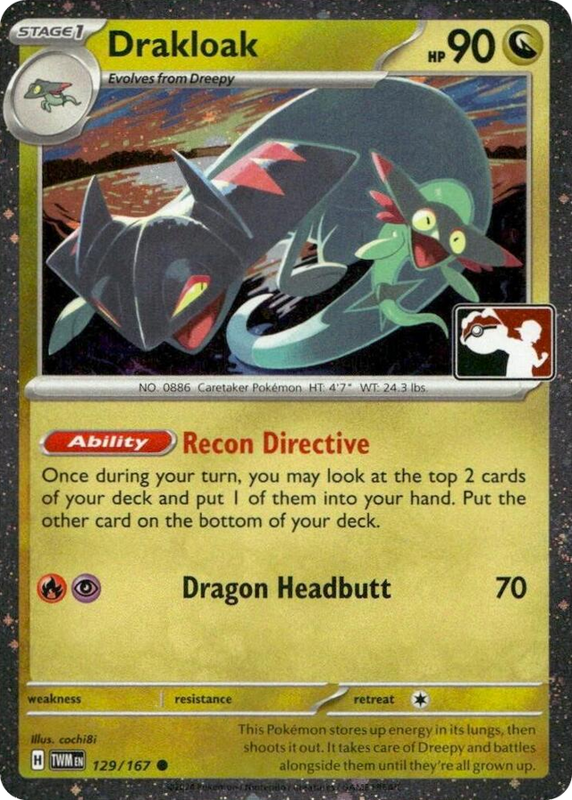0129 Drakloak - 129/167 (Cosmos Holo) Common Prize Pack Series Cards