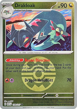 0159 Drakloak - 159/217 (Quick Ball) Common Ascended Heroes