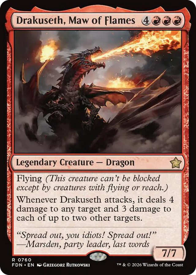 0760 Drakuseth, Maw of Flames (0760) R Foundations