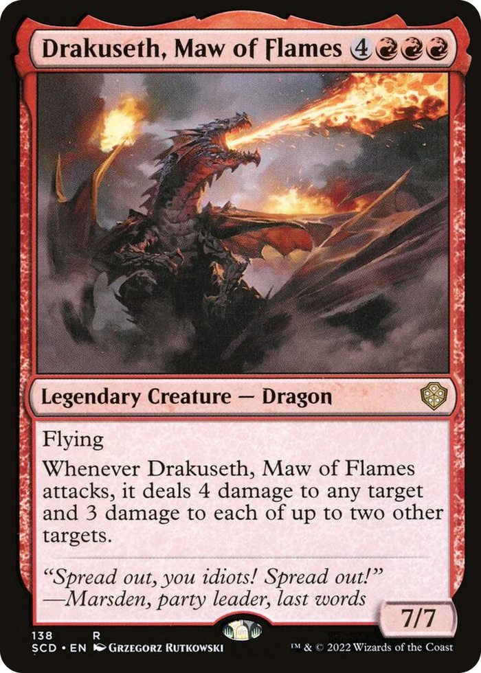 Drakuseth, Maw of Flames #138 R - Starter Commander Decks Pokemon card