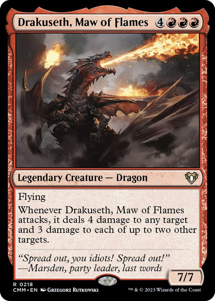 0218 Drakuseth, Maw of Flames R Commander Masters