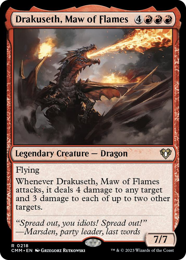 0218 Drakuseth, Maw of Flames R Commander Masters