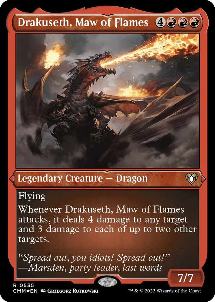 0535 Drakuseth, Maw of Flames (Foil Etched) R Commander Masters
