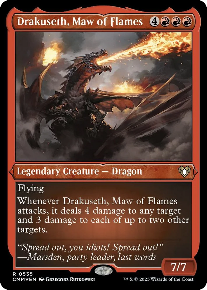 0535 Drakuseth, Maw of Flames (Foil Etched) R Commander Masters