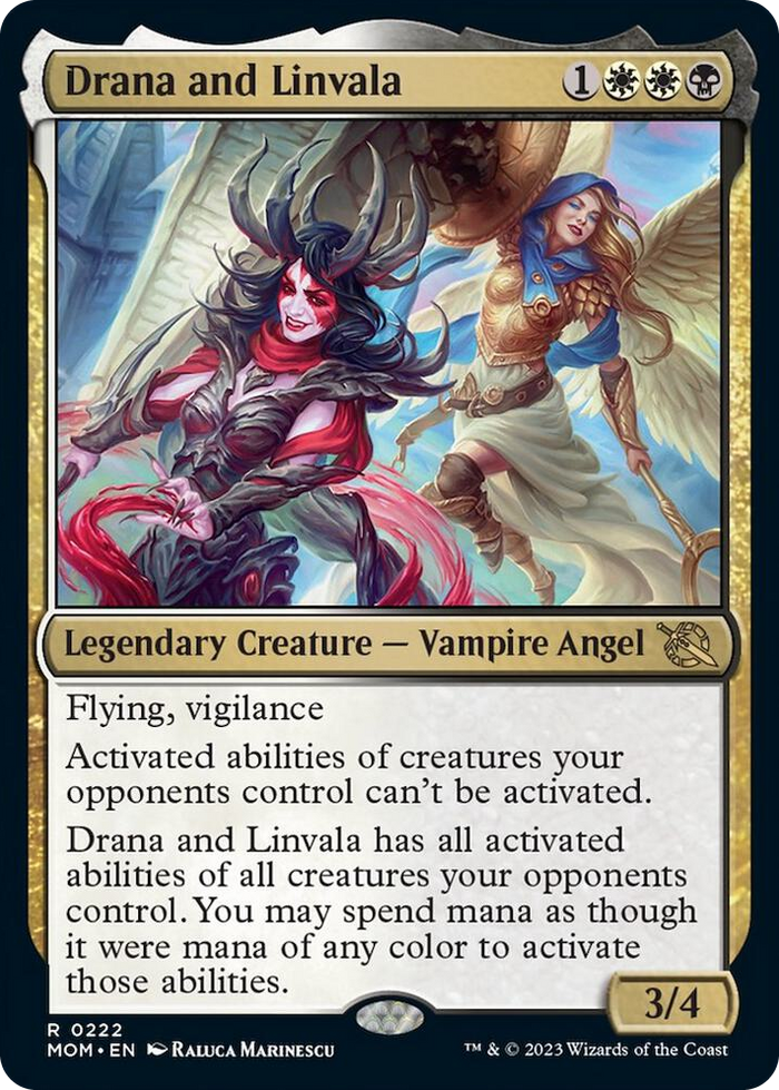 Drana and Linvala #222 R - March of the Machine Pokemon card