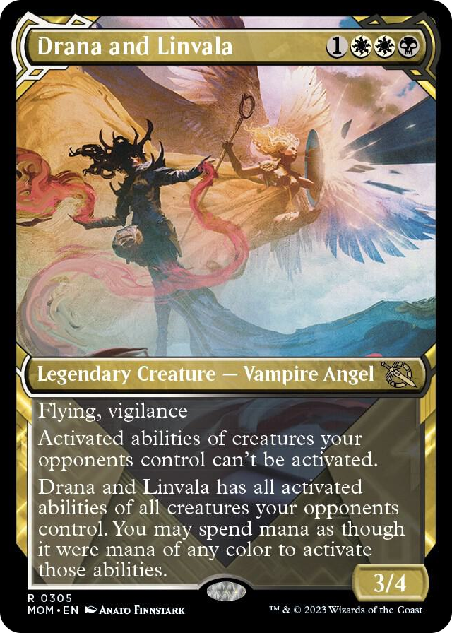 Drana and Linvala (Showcase) #305 R - March of the Machine Pokemon card