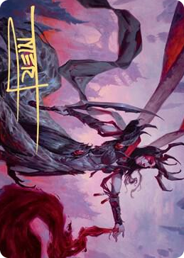 0054 Drana, the Last Bloodchief Art Card (Gold-Stamped Signature) S Art Series: Zendikar Rising