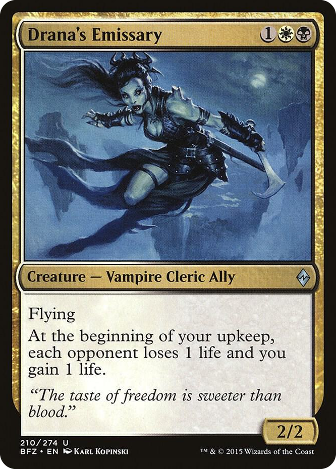 Drana's Emissary #210 U - Battle for Zendikar Pokemon card
