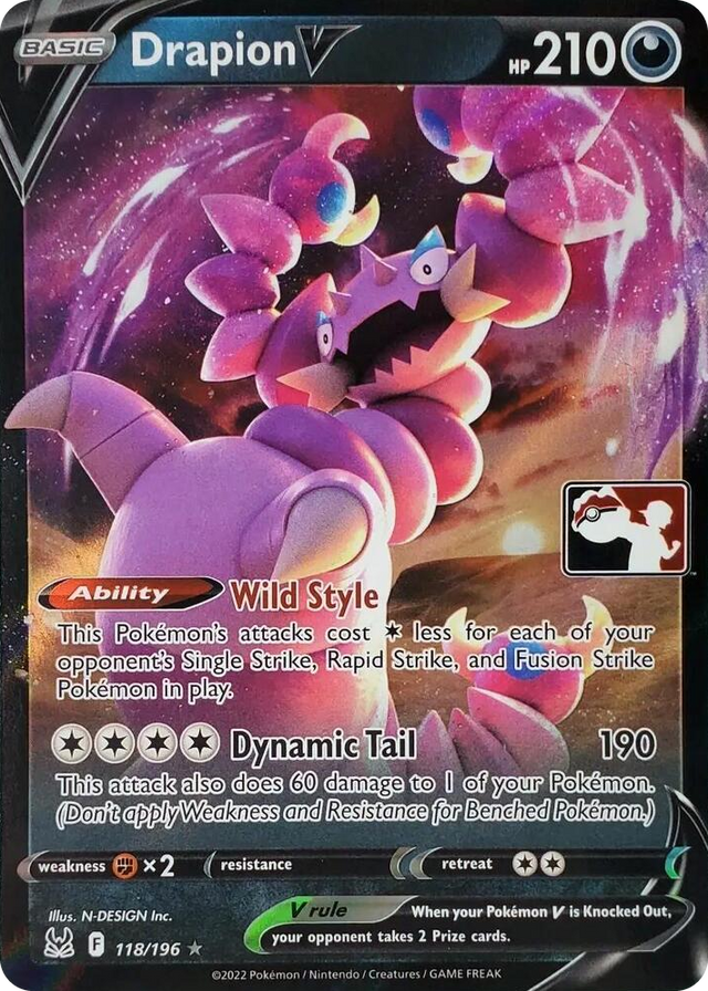 0118 Drapion V Ultra Rare Prize Pack Series Cards