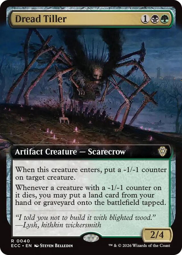 0040 Dread Tiller (Extended Art) R Commander: Lorwyn Eclipsed
