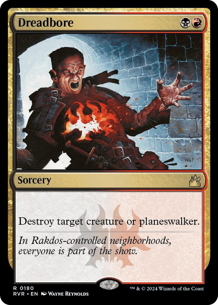 Dreadbore #180 R - Ravnica Remastered Pokemon card