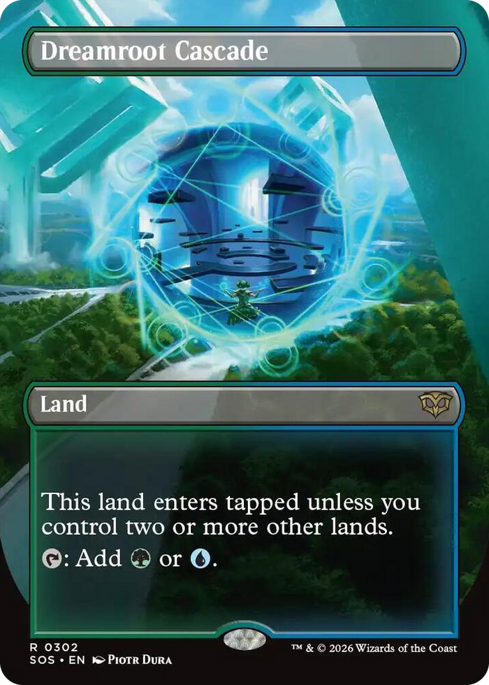 Dreamroot Cascade (Borderless) #302 R - Secrets of Strixhaven Pokemon card