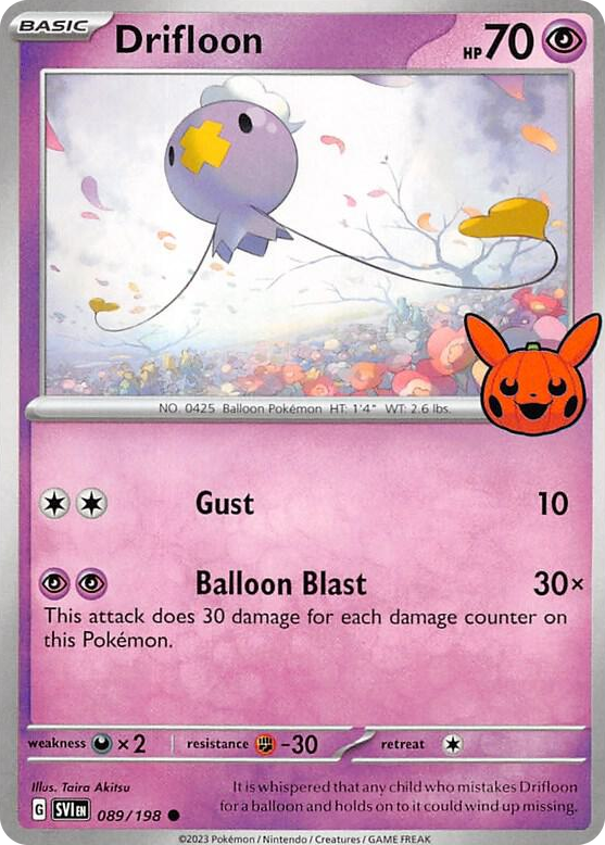 0089 Drifloon Common Trick or Trade BOOster Bundle 2023