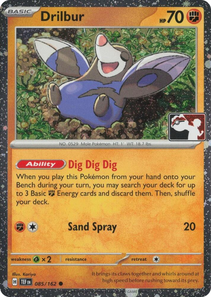 0085 Drilbur - 085/162 (Cosmos Holo) Common Prize Pack Series Cards