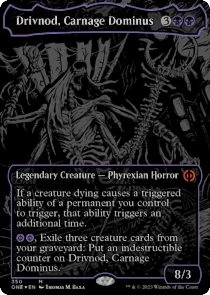 Drivnod, Carnage Dominus (Oil Slick Raised Foil) #350 M - Phyrexia: All Will Be One Pokemon card