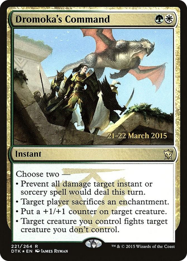 0221 Dromoka's Command R Prerelease Cards