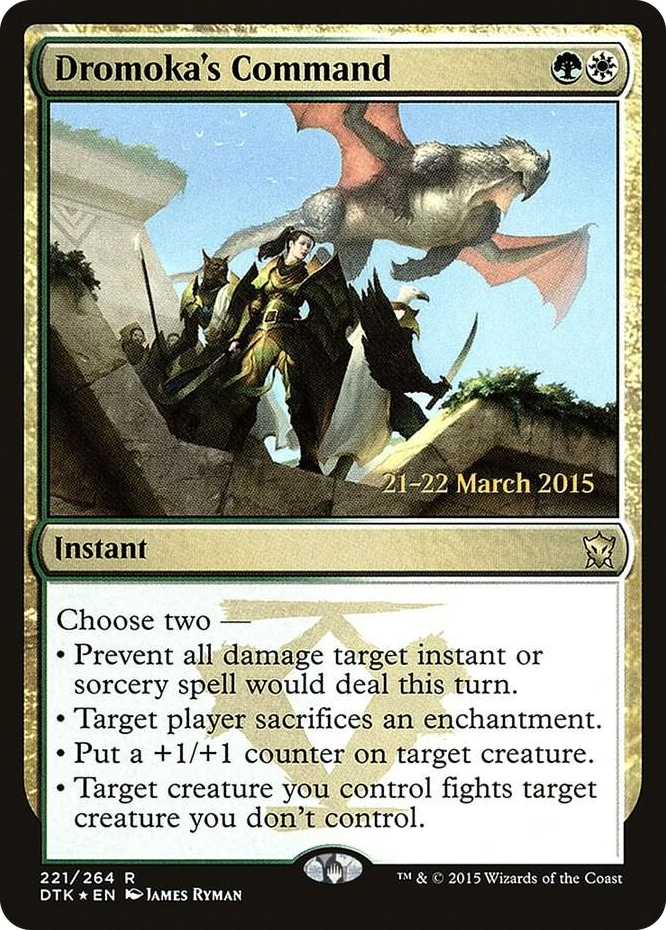 Dromoka's Command #221 R - Prerelease Cards Pokemon card
