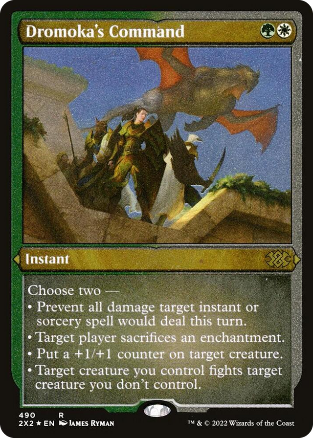 0490 Dromoka's Command (Foil Etched) R Double Masters 2022