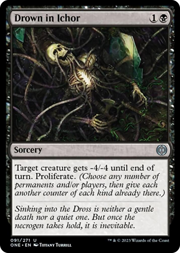 Drown in Ichor #91 U - Phyrexia: All Will Be One Pokemon card