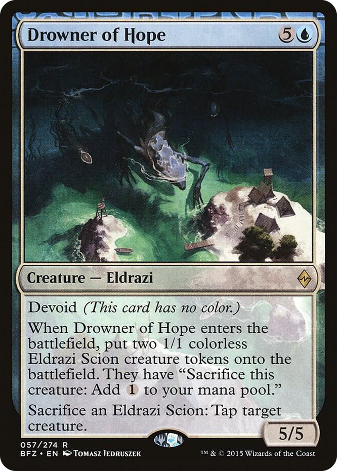 Drowner of Hope #57 R - Battle for Zendikar Pokemon card