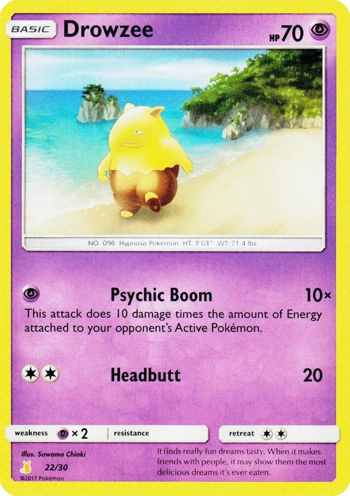 0022 Drowzee Common SM Trainer Kit: Lycanroc & Alolan Raichu