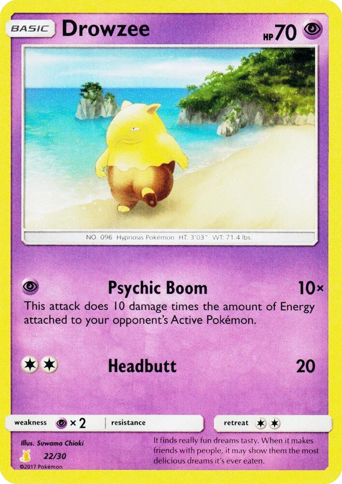0022 Drowzee Common SM Trainer Kit: Lycanroc & Alolan Raichu
