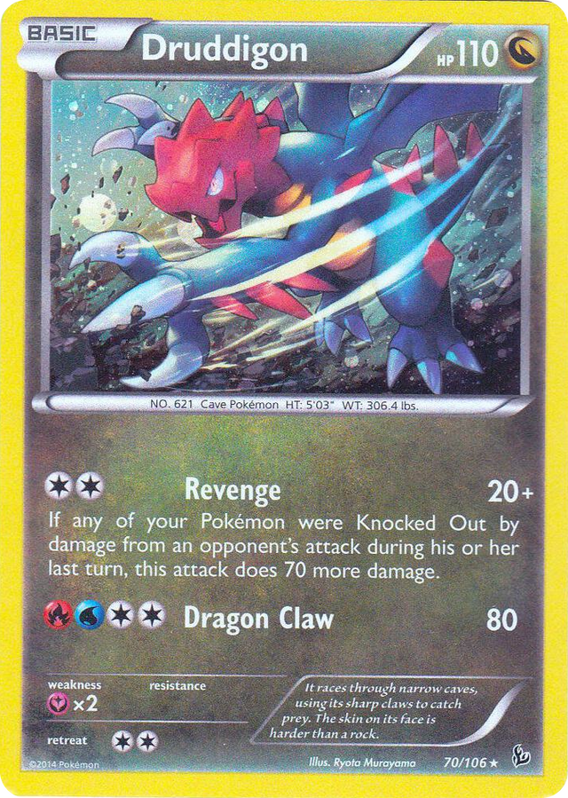 0070 Druddigon - 70/106(Cosmos Holo) Promo Blister Exclusives