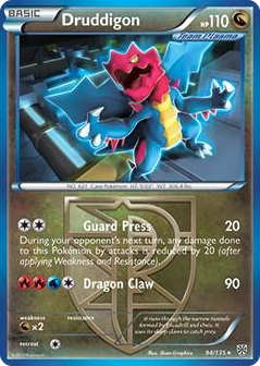 0094 Druddigon - 94/135 (BW Plasma Storm) Holo Rare Deck Exclusives