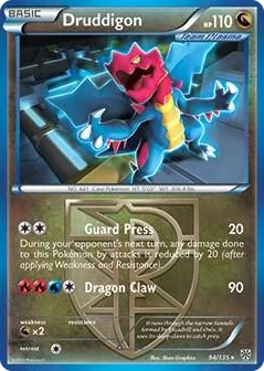 0094 Druddigon - 94/135 (BW Plasma Storm) Holo Rare Deck Exclusives