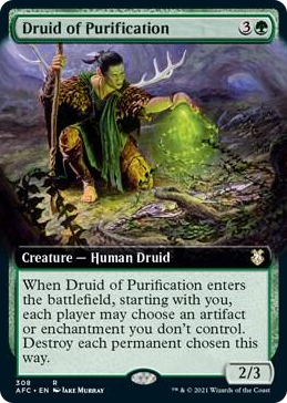 0308 Druid of Purification (Extended Art) R Commander: Adventures in the Forgotten Realms
